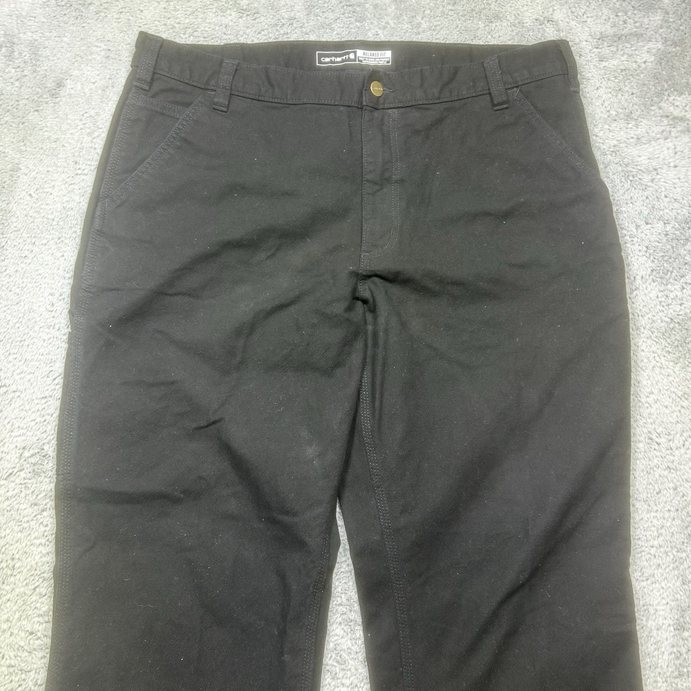 Carhartt Pants Mens 40x32 Black Work Carpenter Rugged Flex Relaxed 103279 BLK - Picture 3 of 16